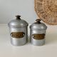 2 pots aluminium
