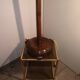 Large Art Deco floor lamp in oak by Charles Dudouyt, 105 cm