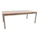 Italian walnut and chrome dining table with 4 drawers