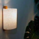Pair of wall lamps in Perspex and teak year 60