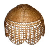 Braided wicker lampshade