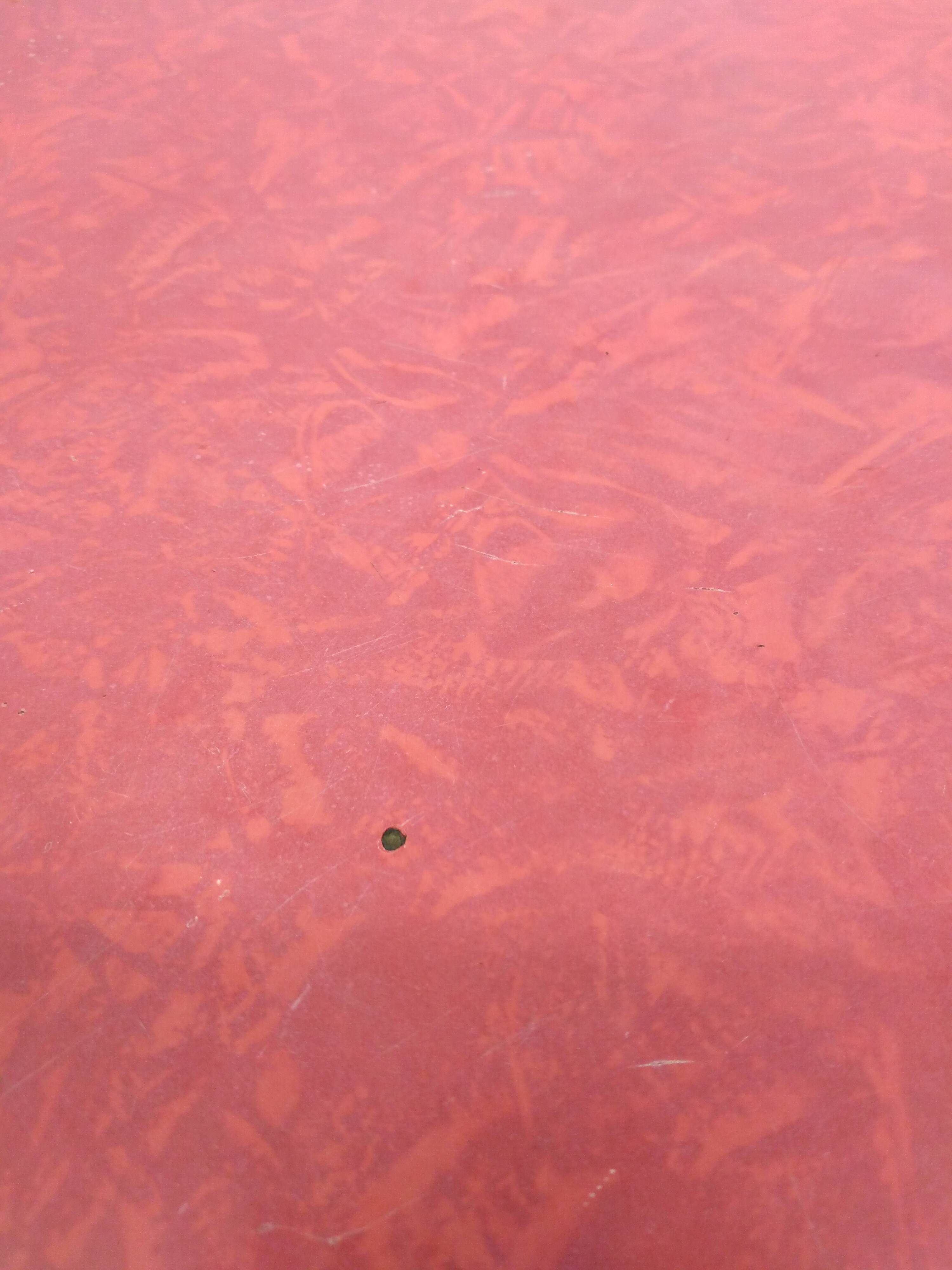 Red bistro table 50s