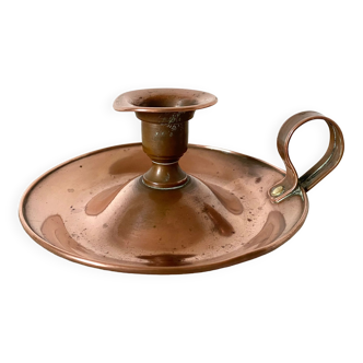 Old copper candle holder