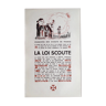 Affiche ancienne originale, la loi scoute, principe des scoute de France, 48,5 x 31cm