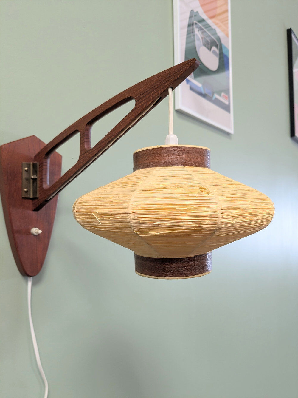 Danish vintage wall light in teak