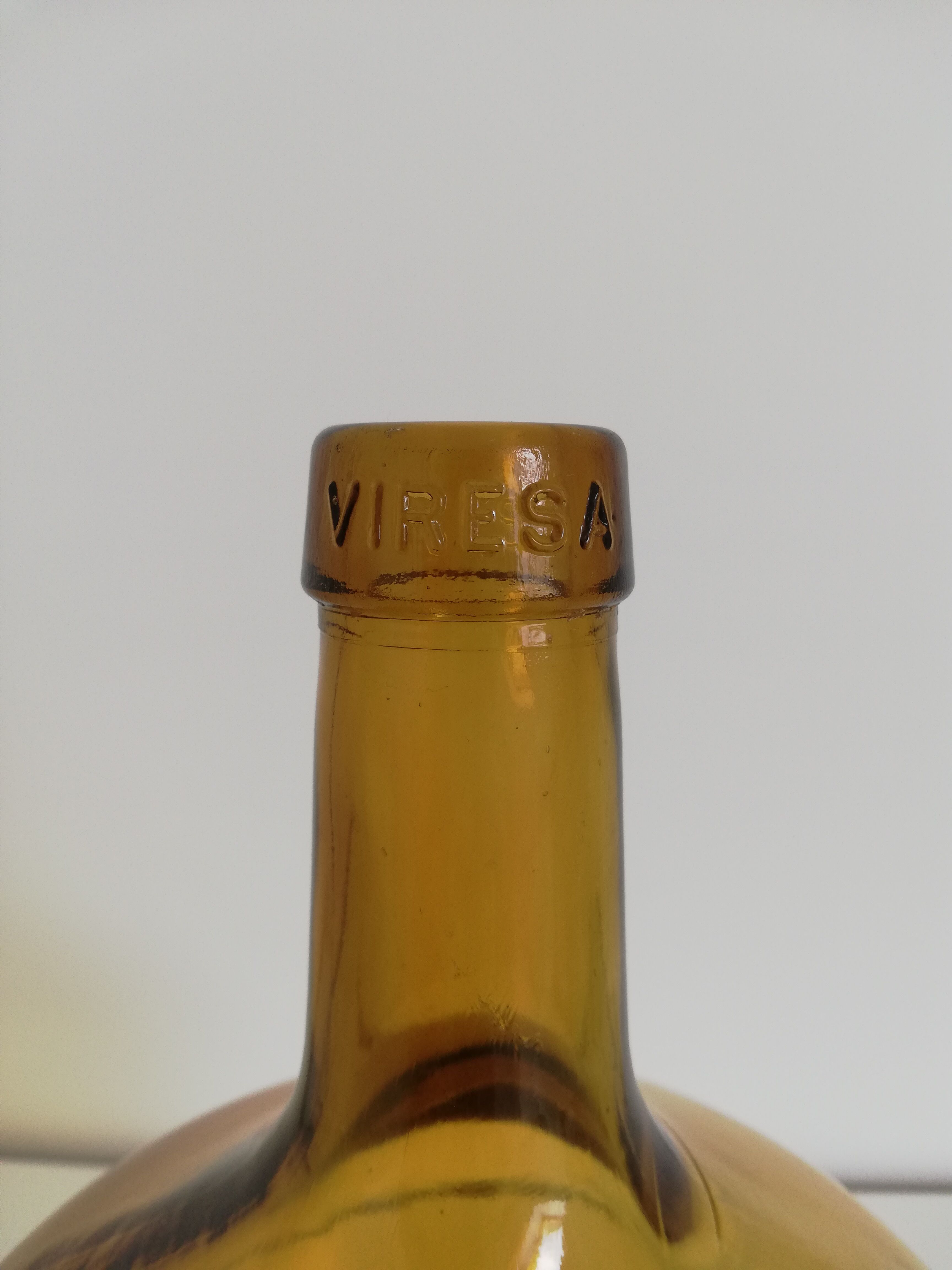 Vintage amber demijohn