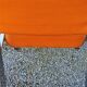 Set of 6 designer chairs from the 70s orange fabrics and chrome tubes