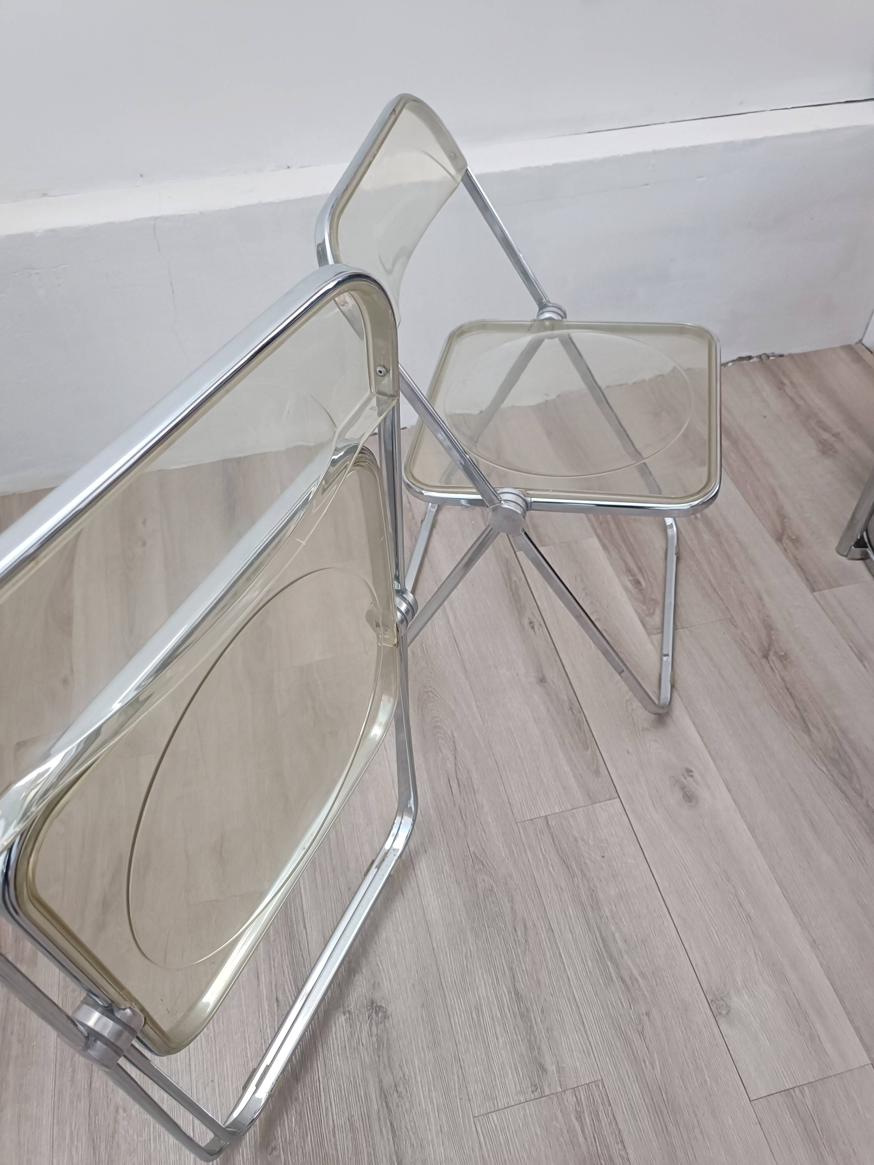 Plia chairs by Giancarlo Piretti for Anonima Castelli 1967 Original edition