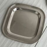 Shiny metal rectangular tray