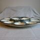 Oyster dish in majolic or dabbling for 12 shells