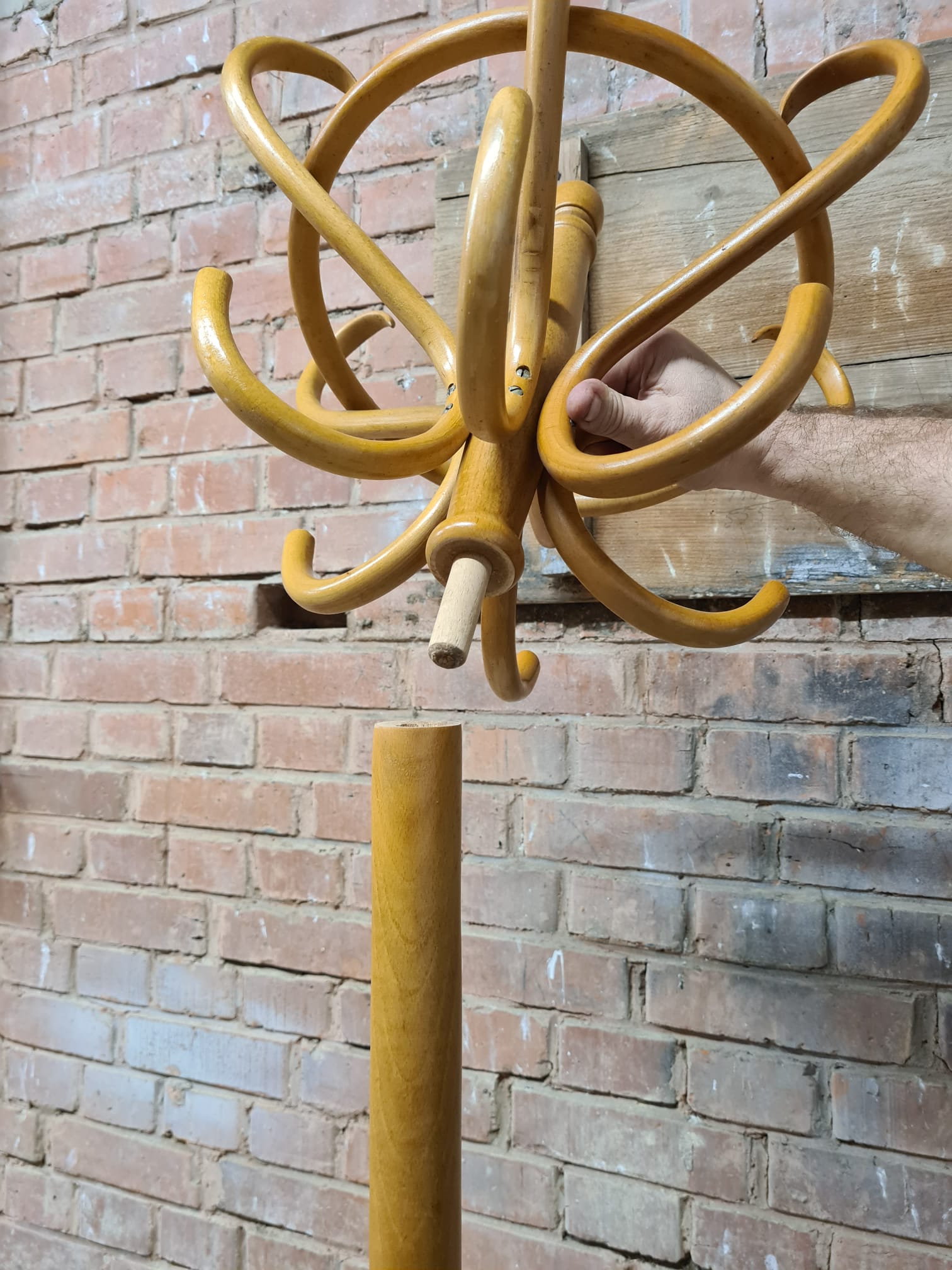 Old coat rack parrot vintage wood