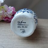 Ceramic Vase Bird Blue Hand-Painted Portugal