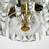 Lustre XL en cristal et laiton par Vereinigte Werkstätten