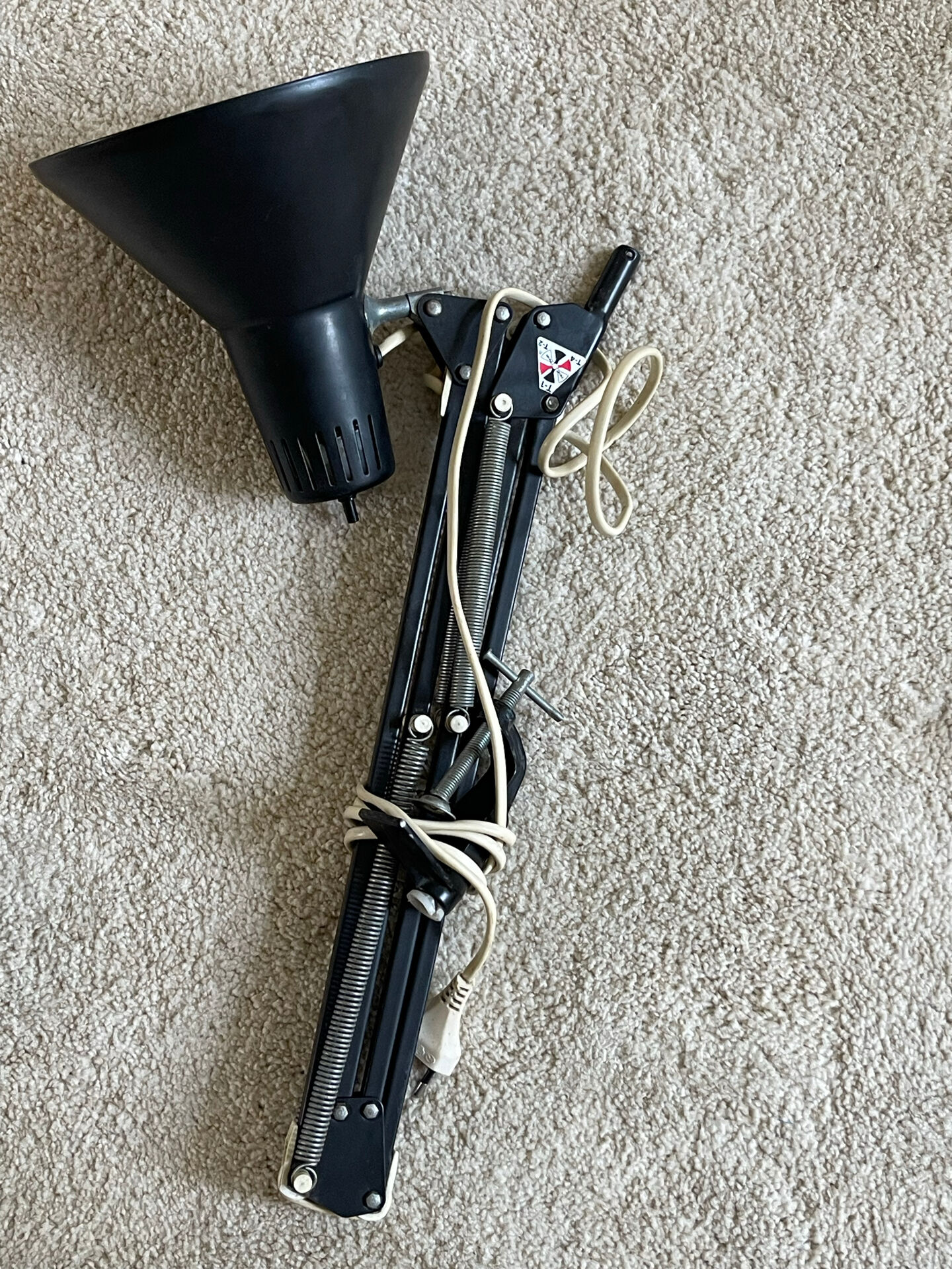Lampe Twist vintage noire