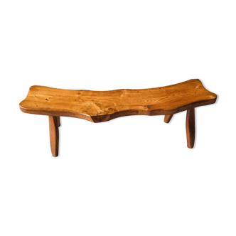 Brutalist wooden bench