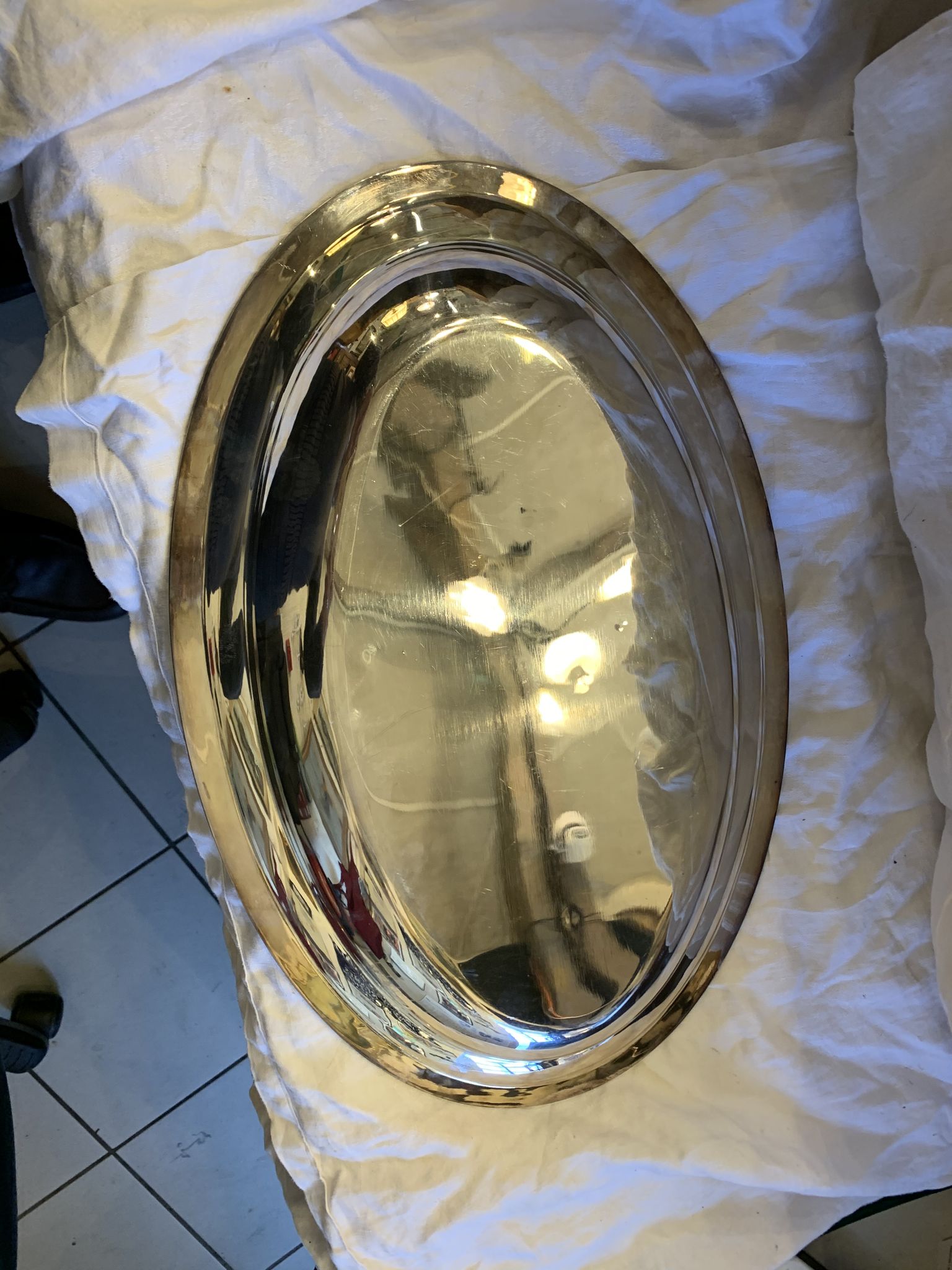 Silver metal dish "gomrault"
