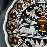 Flat round plate hollow Tuscany Italy