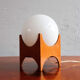 Glass & wood table lamp, Czechoslovakia, 1960s