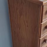 Vintage wicker chest of drawers.