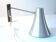 Aluminium fifties vintage Philips design wall lamp