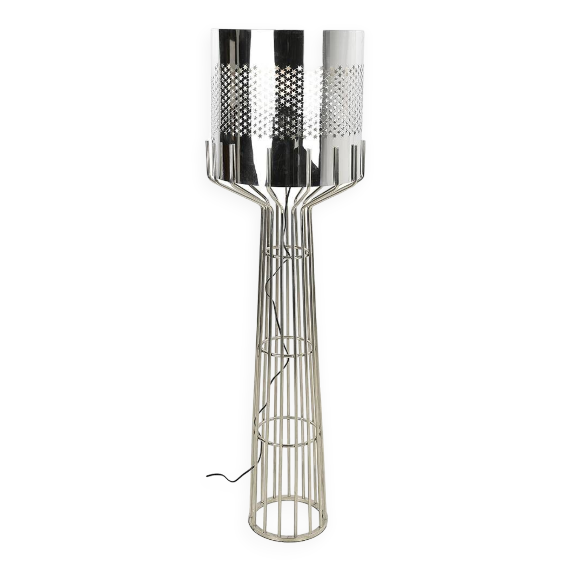 Grande lampe vintage en inox