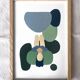 Original painting - blue clouds - framed - signed ackeogh