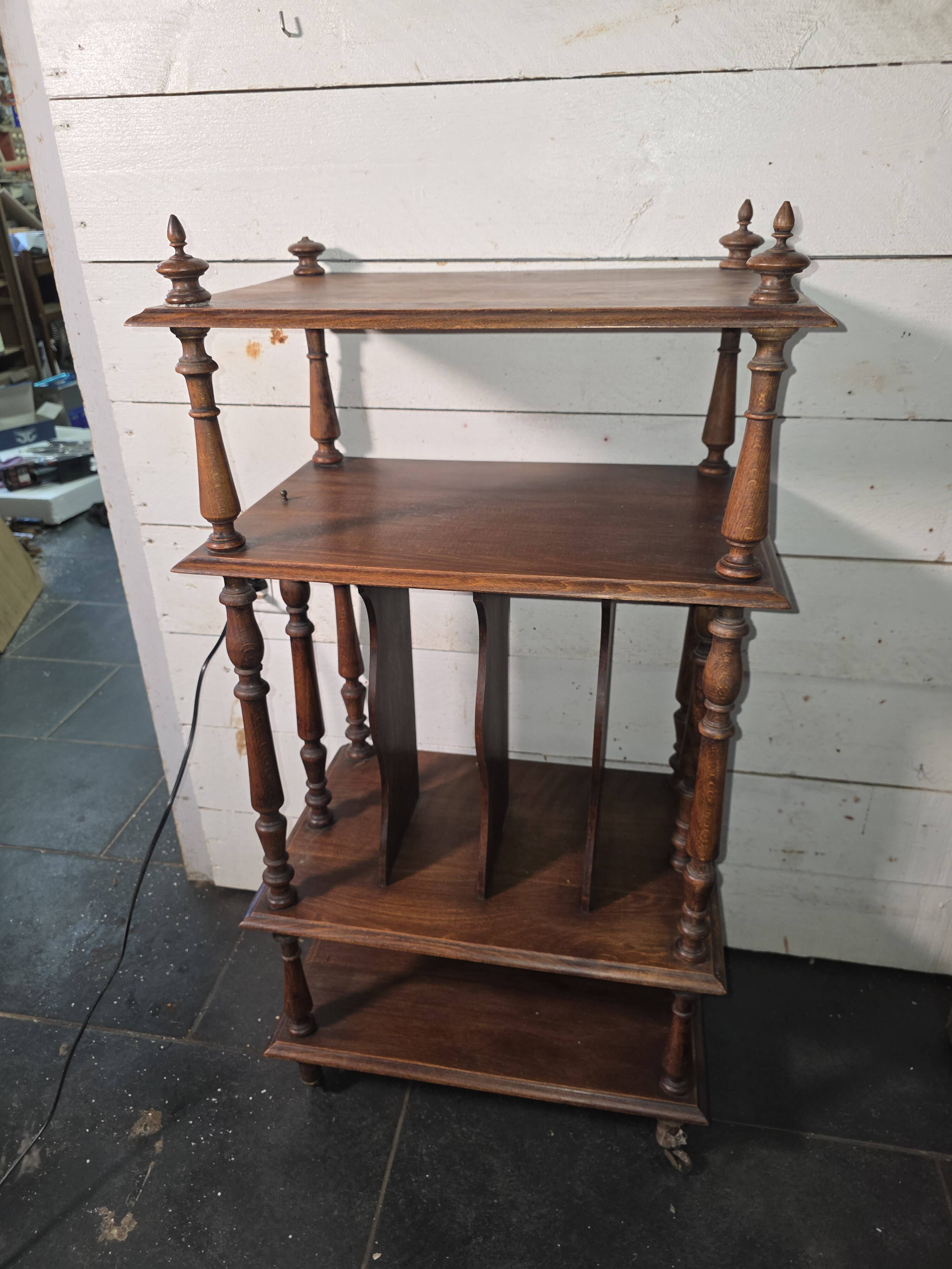 Antique walnut music cabinet