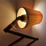 Scandinavian wooden scissor wall light fixture lamp 1960s