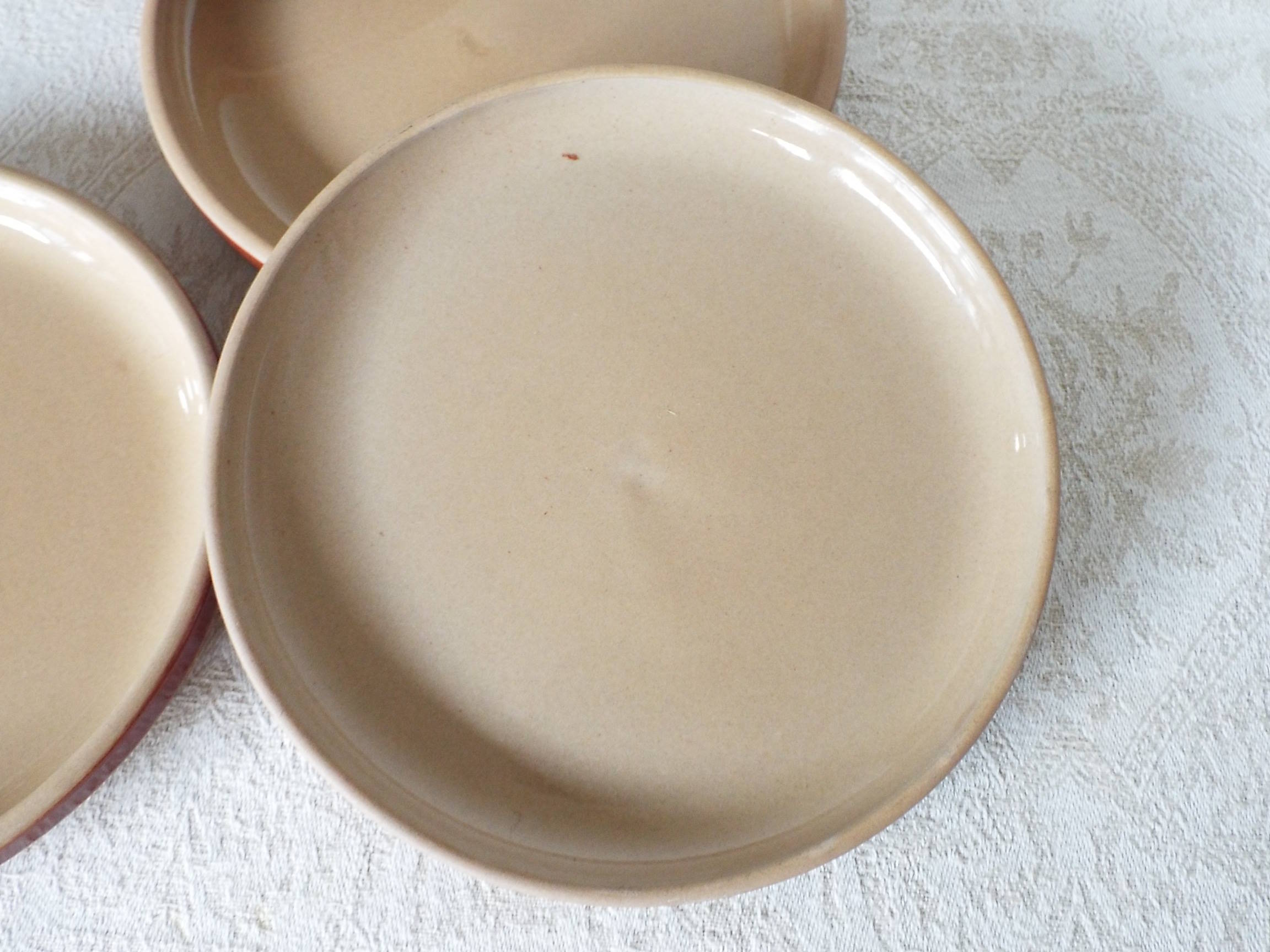 6 Gien stoneware dessert plates