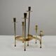 Set of Brass “Swirl” and “Spiral” Candle Holders by Gunnar Ander for Ystad-Metall, Sweden, 1960s