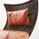 Gerard van den Berg Lounge Chair in Rattan and Leather for Montis 1970s