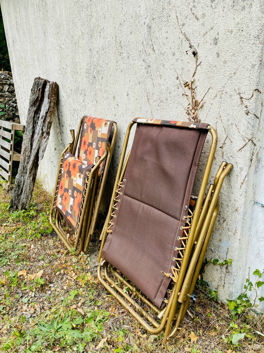 Pair of Lafuma Vintage recliner chairs
