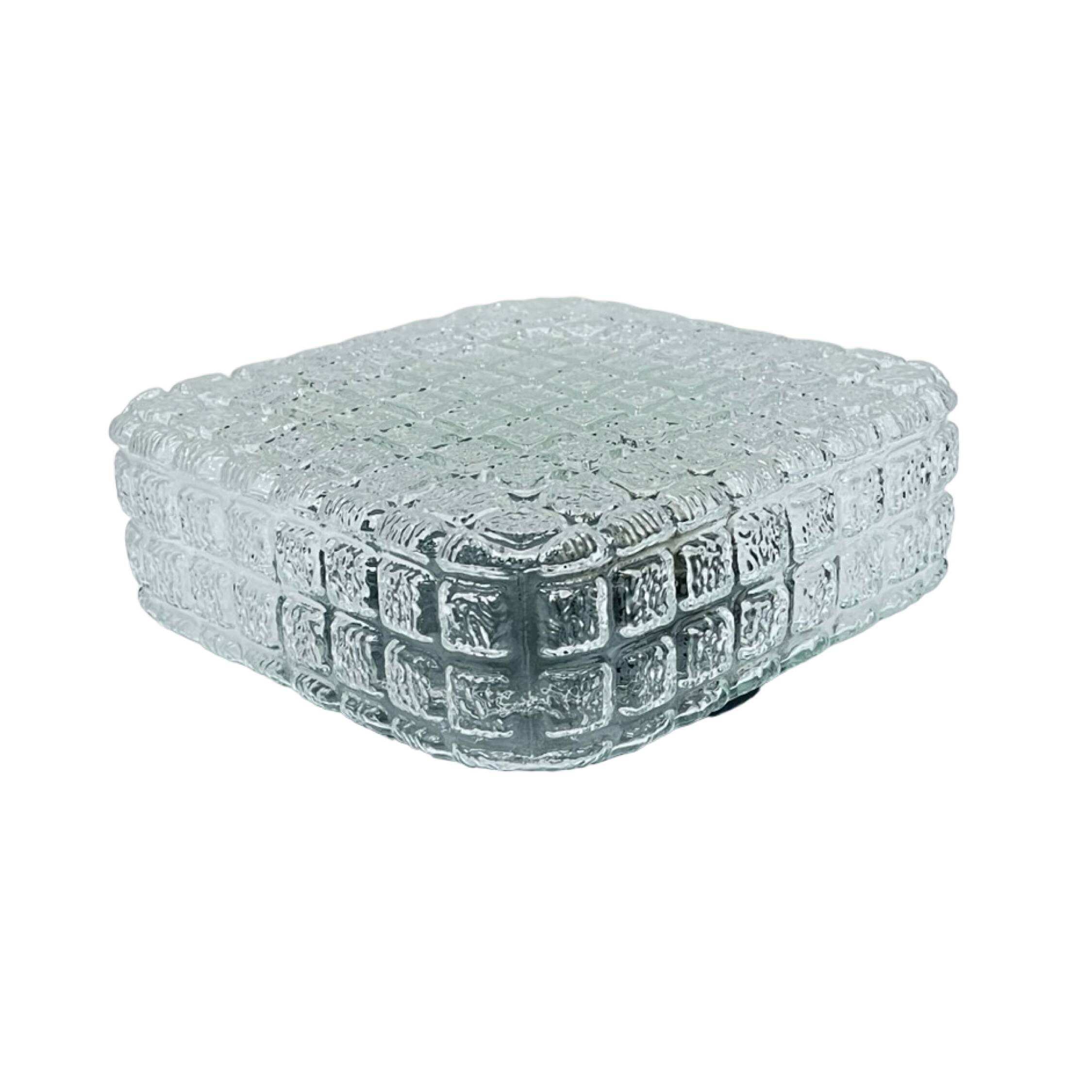 Cube Glass ceiling lamp – Staff Leuchten, Germany 1970s.