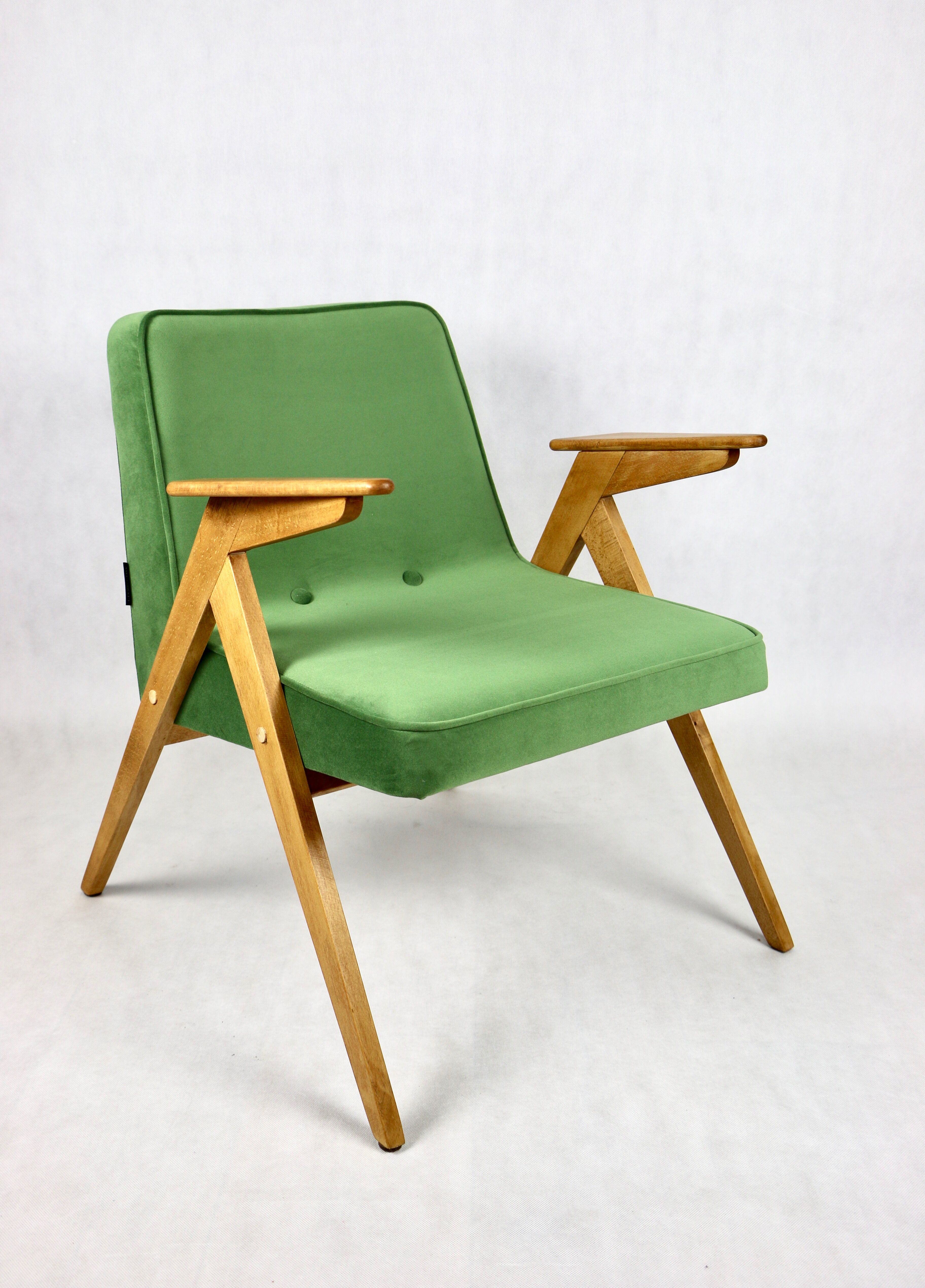 Green Bunny Armchair by Józef Chierowski, 1970s