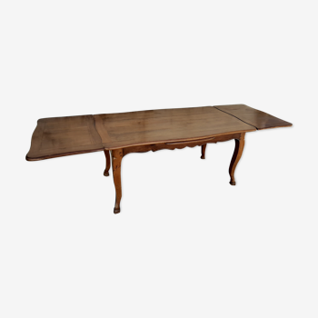 Table de ferme Louis XV en merisier 1900 pied de biche - 2m65