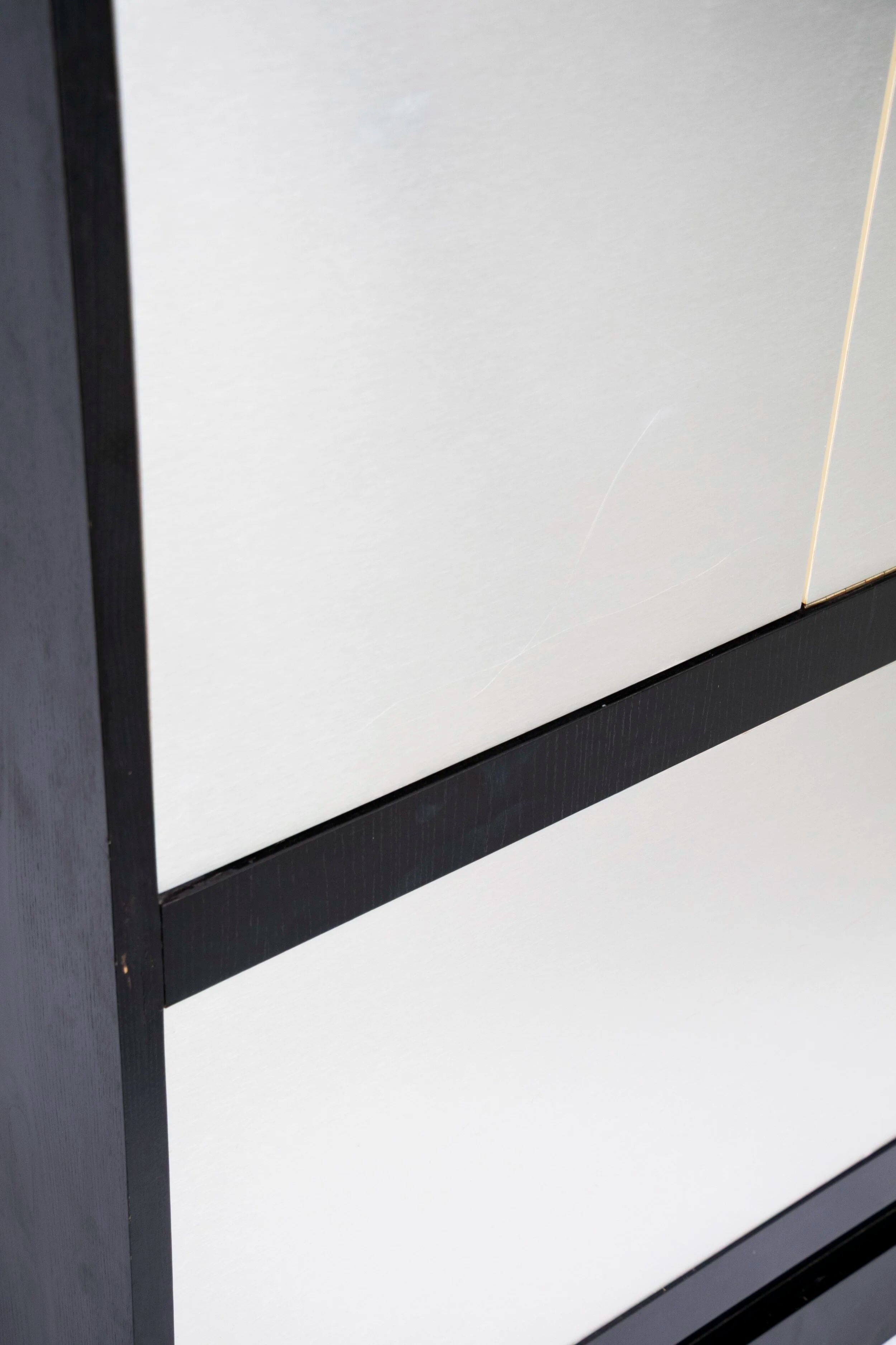 Brushed metal bar cabinet by De Coene