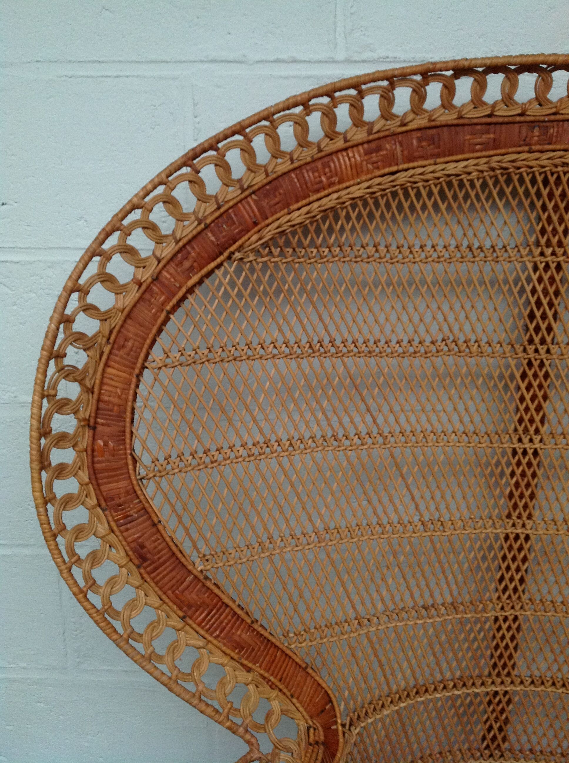 Armchair Emmanuelle rattan 1970