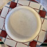 Set of 6 old Digoin plates in Sarreguemines earthenware