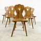 Vintage oak brutalist chairs, 1960s