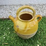 Yellow glazed terracotta jar, south-west of France.
