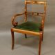 Bureau plat en merisier et son fauteuil