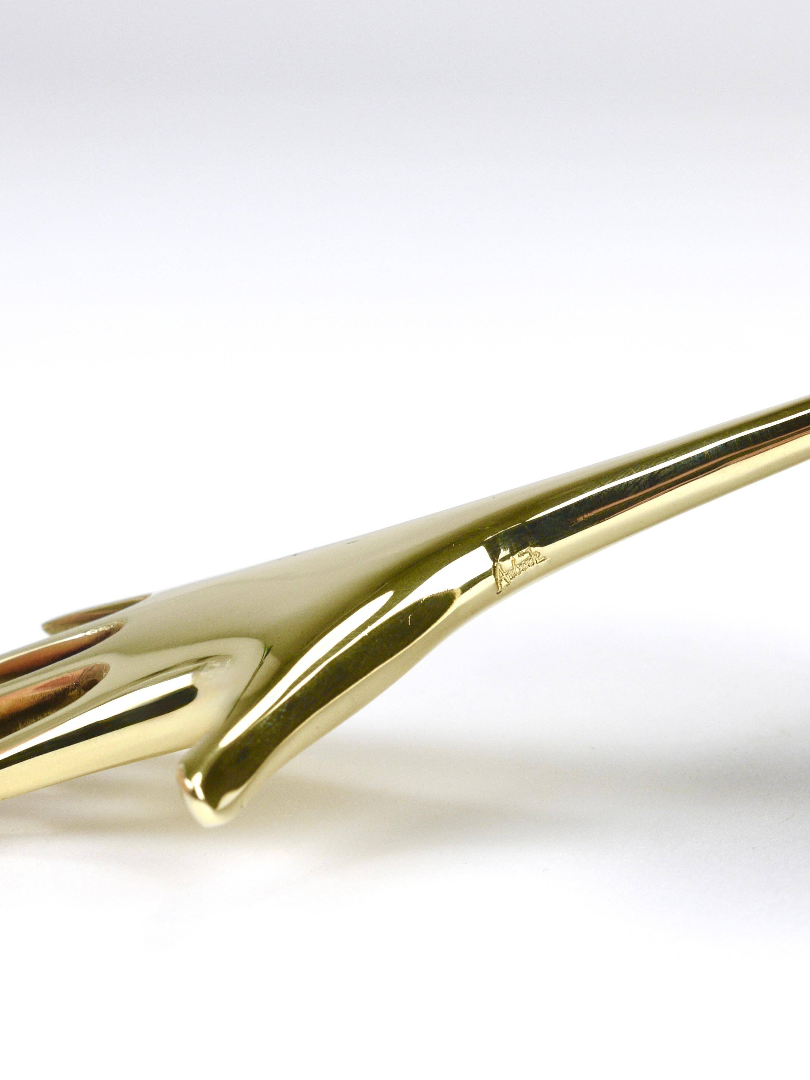 Carl Auböck Brass Ashtray Hand Empty Pocket Accessory, Vienna, Austria