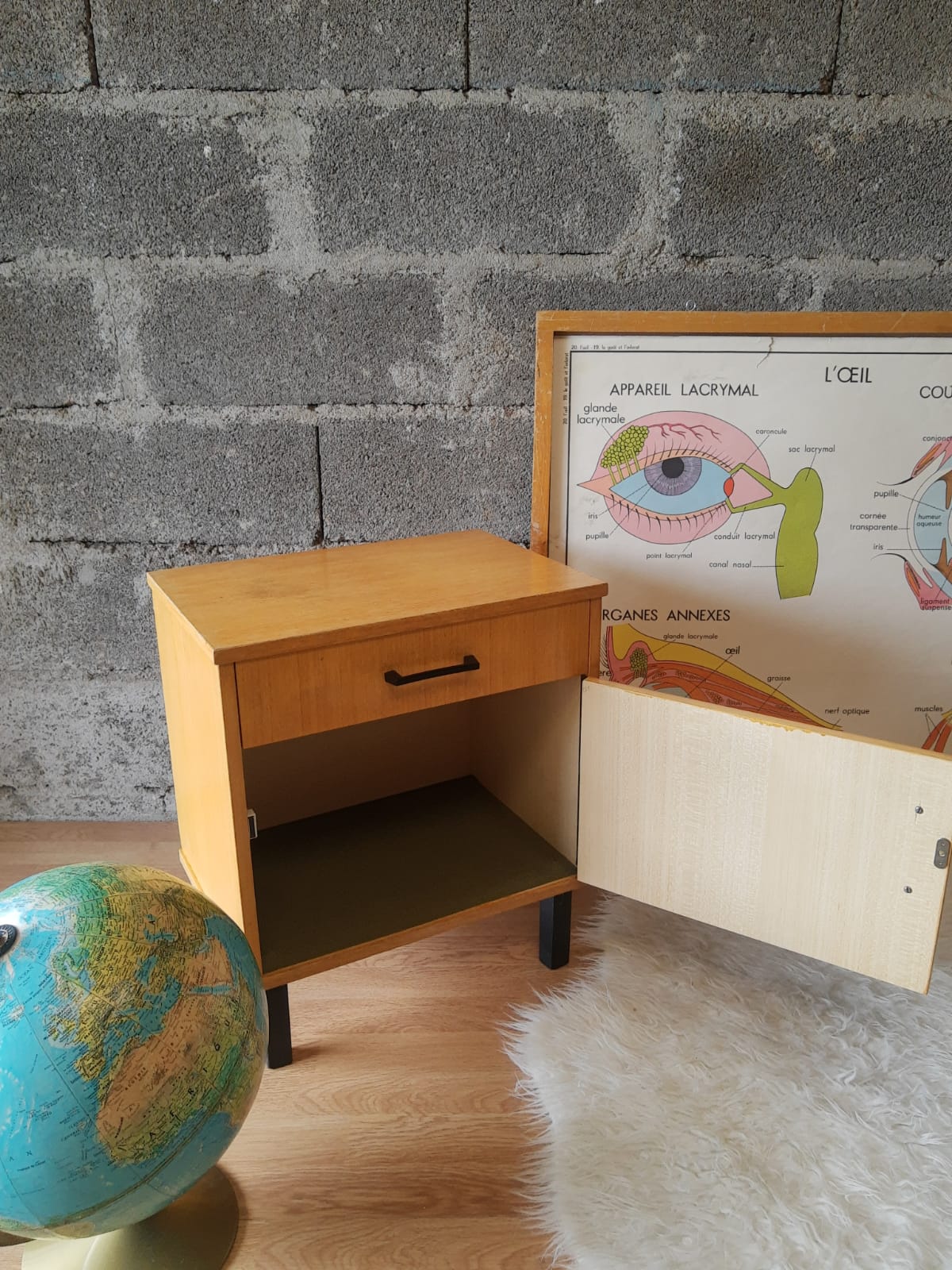 Bedside table 50s-60s - vintage