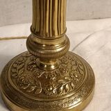 Old 19th century brass lamp base