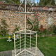 Vintage bakery-style corner shelf