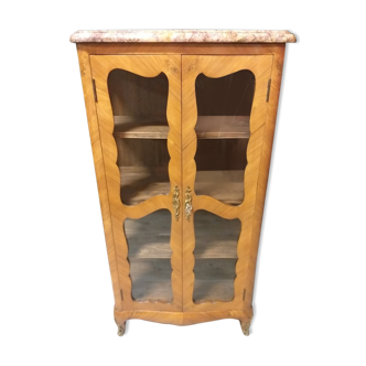 Louis XV style marquetry display case