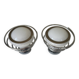 Pair of space age wall lights by Delmas from the 70s