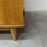 Armoire scandinave 3 portes en teck blond