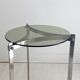 Chrome and glass side table vintage 1970s