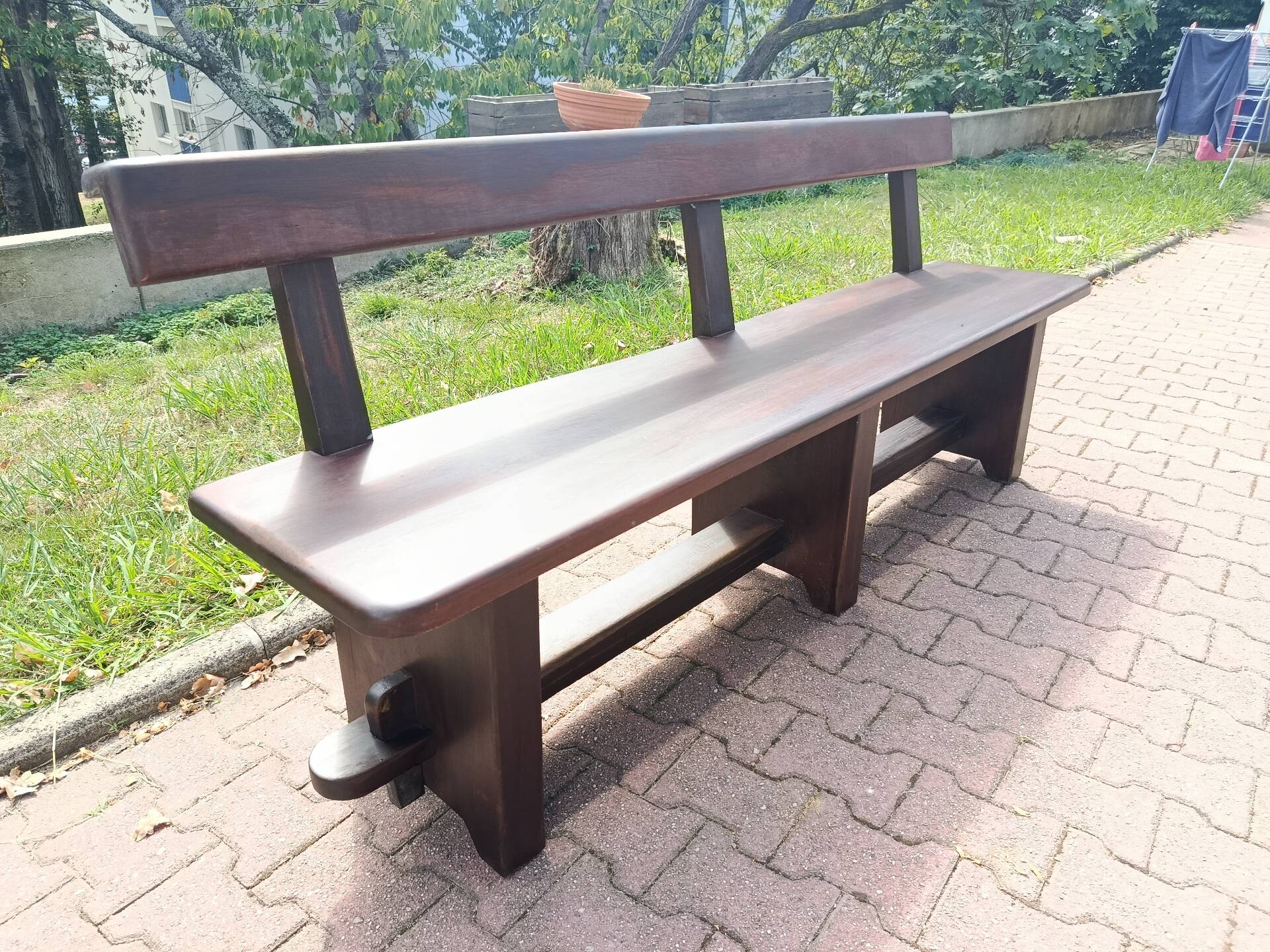 Massive brutalist bench